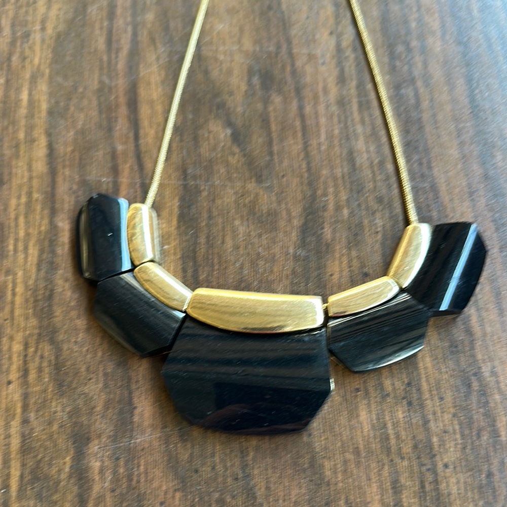 Elegant Black and Gold Necklace - Picture 1 of 5